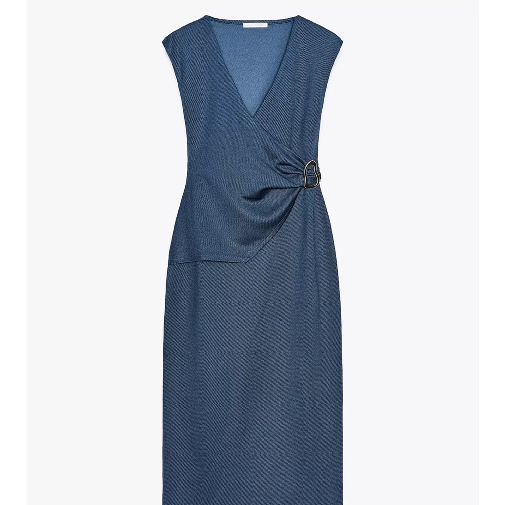 Zara Twill Wrap Dress - Picture 7 of 10